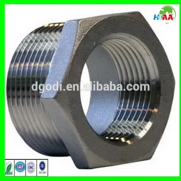 Non-standard pipe and fittings threaded hex head thread reducer bushing