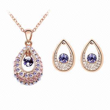 Gold diamond jewelry set, small orders are accepted