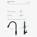 Ventes à chaud 304-Stainless Steel Tall Down Kitchen Faucet