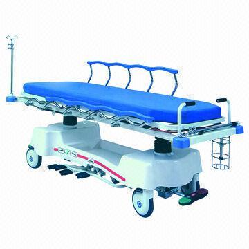 Luxurious Emergency Rise-and-Fall Stretcher Car/Hydraulic Stretcher Trolley with Wave Five Side Rail