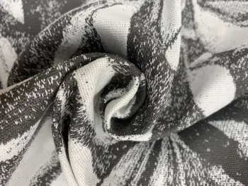 Modern Neutral and Leaf Print Outdoor Fabric