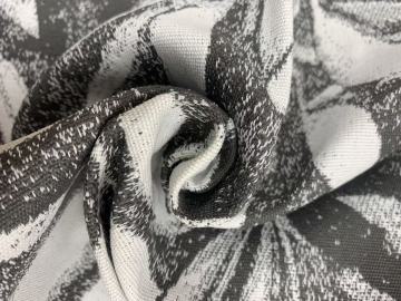 Modern Neutral and Leaf Print Outdoor Fabric
