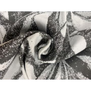 Tissu d'extérieur moderne neutre et imprimé feuilles