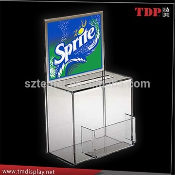 Clear Acrylic Ballot box with lock