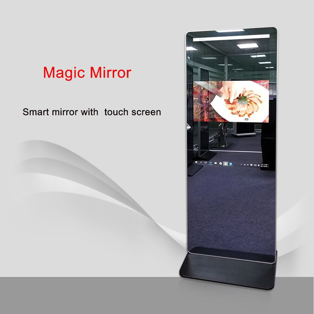 43" Floor Stand Interactive Touch Screen Magic Fitness Smart Mirror Sport Displays Kiosk