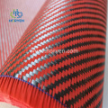 Plain twill colored hybrid carbon aramid fiber cloth/fabric