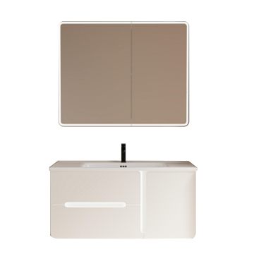 Modern Wall Hung Bathroom Vanity with Storage Mirror Cabinet and Sink