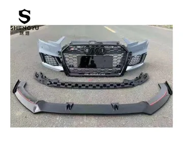Upgrade AUDI A3 2017-2019 to RS3 Front Bumper Kit with Grille and Lip