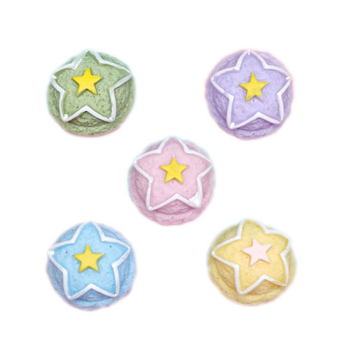 Resin Star Ice Cream Cabochon Flat Back Simulation Γλυκά μενταγιόν φαγητού Θήκη τηλεφώνου Διακοσμητικά κοσμήματα DIY Αξεσουάρ