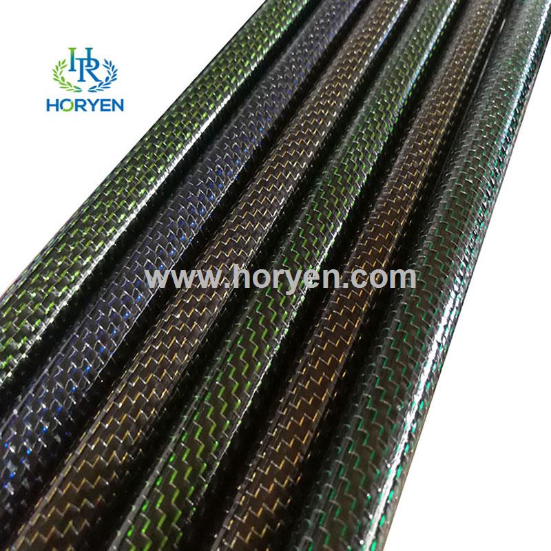 Colorful metallic thread carbon fiber tube pipe