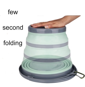 Folding Silicone Fishing Camp Washing Bucket - 10 Liter Durable Collapsible Water Container