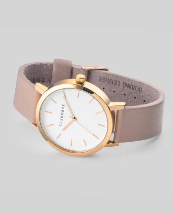 logos brand case stainless steel rose gold woman watch