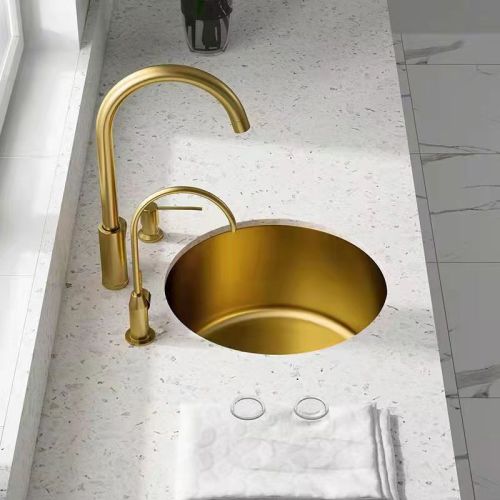 Waschbecken aus goldenem Nano-Edelstahl
