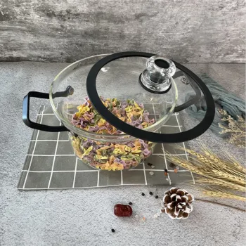 16cm Super Transparent Borosilicate Glass Pot