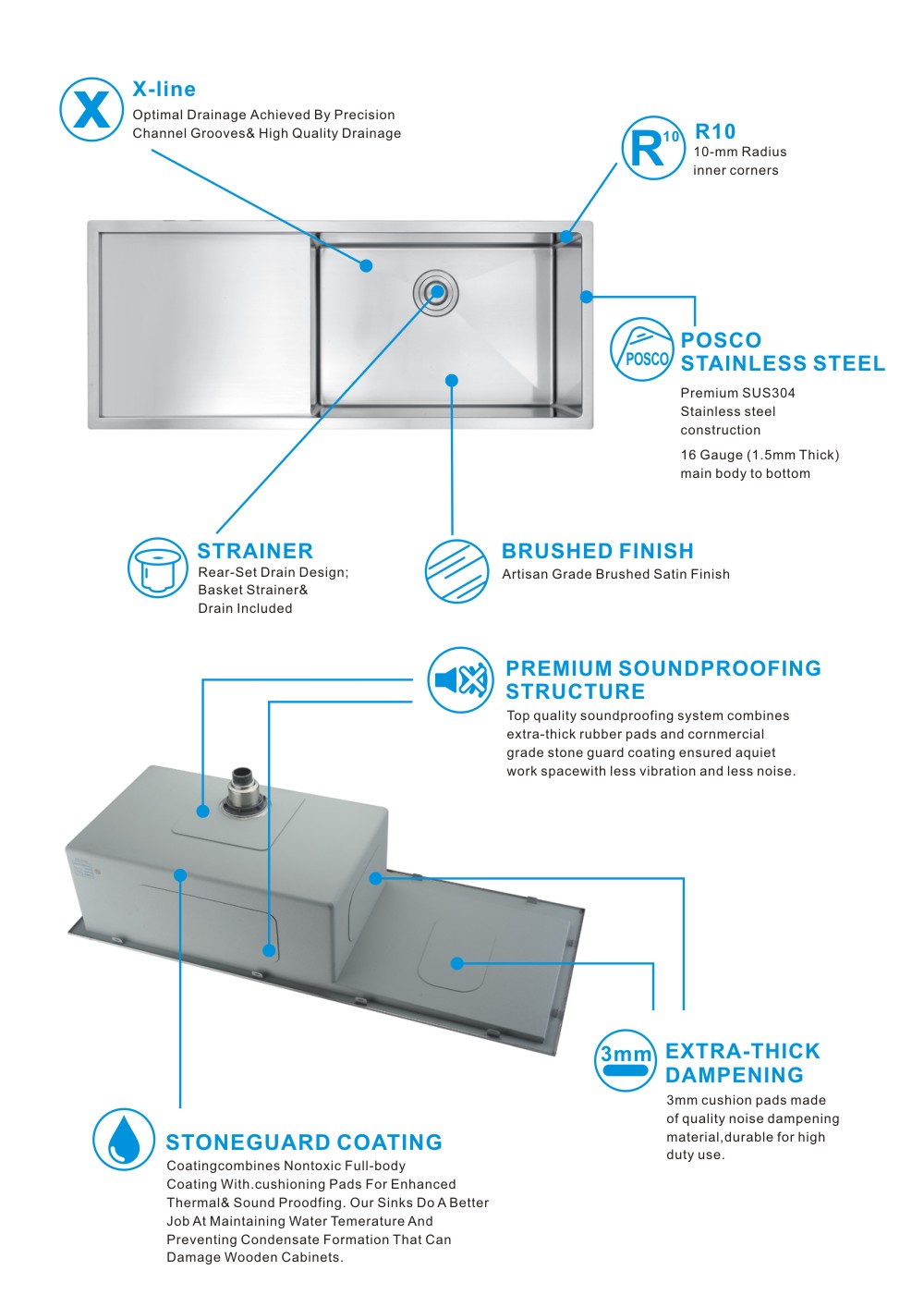 drain board sink