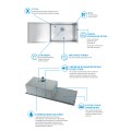 Drainboard Sink Single Bowl Stainless Steel Sink with Drainboard Factory