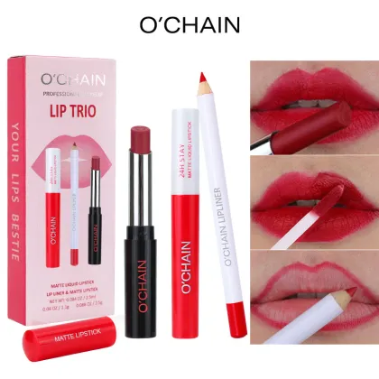 OCHAIN Makeup Cosmetics Vegan Matte Lipstick Set Lip Kit