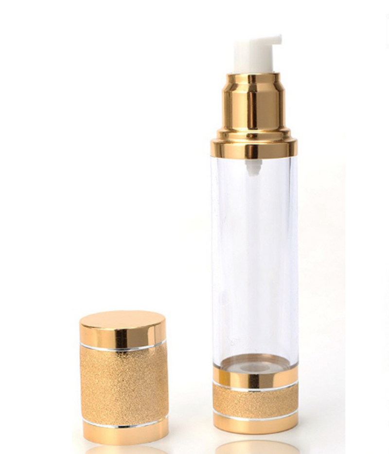 Luxury gold airless lotion pump bottle