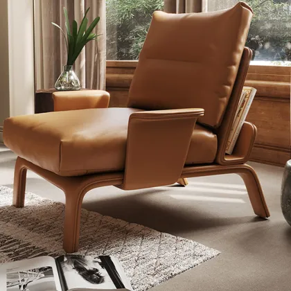 Italian luxury furniture recliner leather couch sofa