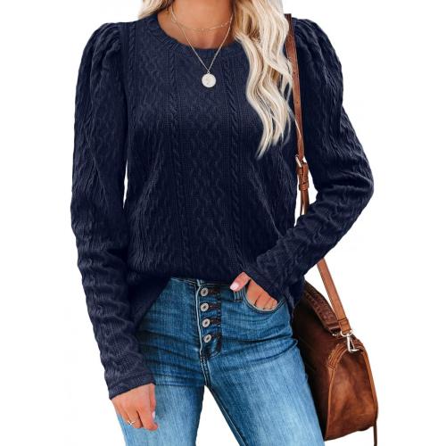 Womens Sweaters Trendy Round Neck