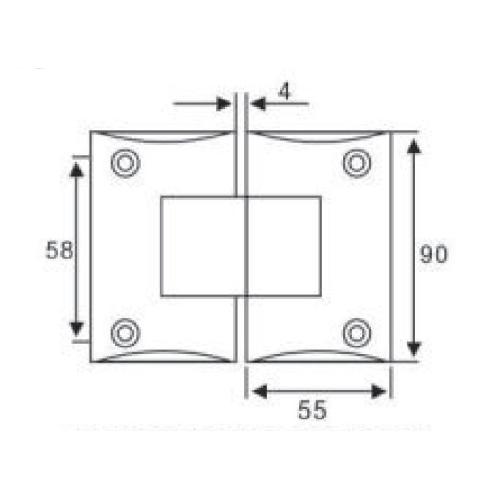 Glass Sliding Door Hinge Curved sharp corner 180 degree glass shower hinge Factory