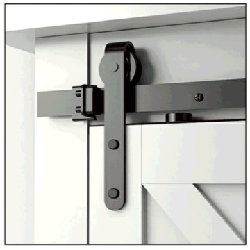 Compact J-Shape Mini Barn Door Hardware Kit