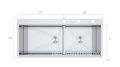 Large Undermount Workstation Double Bowl SUS304 Stainless Steel Nano Multifunction Kitchen Sink with Three Holes - High-Quality