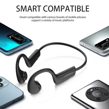 WOPOW Bone Conduction Bluetooth Headset Earphone