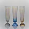 نظارات Crystal Champagne Flutes مجموعة نظارات قوس قزح