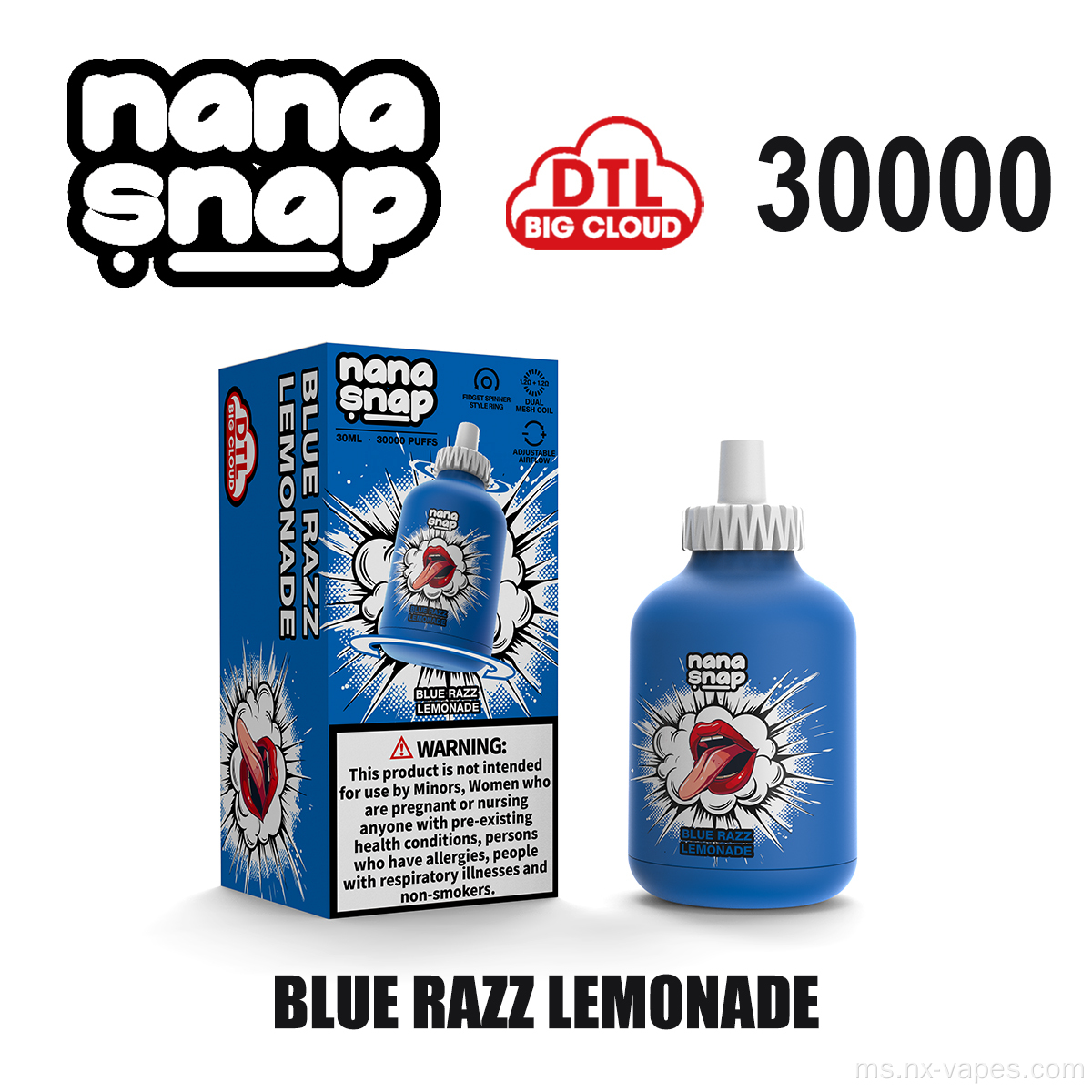 Nanasnap Shisha 30000 Puff Vape Vape Borong