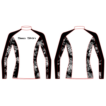 Manica delle donne Seaskin lunghe Rash Guard