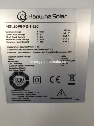 Hanwha 265W solar panel sunpower energy made in China