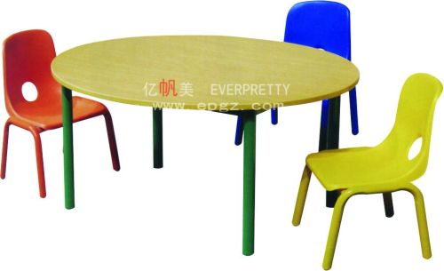 Round Kids Table Chair, Round Children Table Chair, Kids Furniture, Kindergarten Furniture