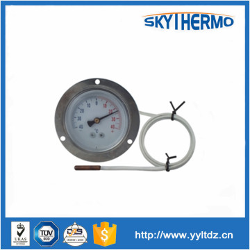 high temperature metal round remote thermometer for boiler