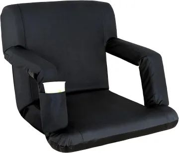Comfortable Stadium Chair with Reclining Back, Wide Seat, and Cup Holder for Adults - Perfect for Camping and Bleachers