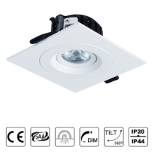 Tilt led downlights square bezel