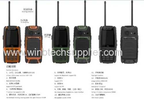 Real Waterproof Outdoor Phone L8 With Free Talkie Walkie Function Water Proof Phone 