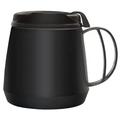 Slip Resistant Leak Proof Coffee 20oz Black Insulated Wide Body Mug