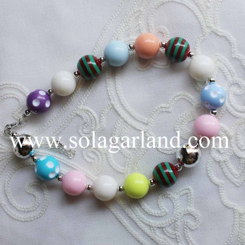 50CM Length Baby Girl Infant Toddler's Chunky Bubblegum Necklace