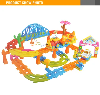 cartoon train toy slot car toy car track