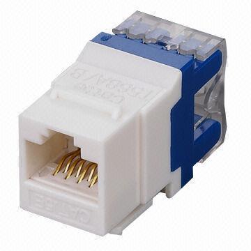 180° RJ45 CAT6 Clipsal Keystone Jack with 1000V DC Withstand Voltage, PC and ABS Housing