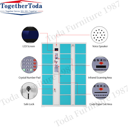 Intelligent security cabinet with electronic lock for school