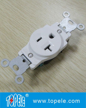 Residential Grade Plastic Single Receptacle / Duplex Gfci Receptacles Wall Socket With Ul