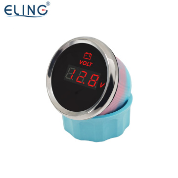 Universal Voltmeter Indicator Gauge for 12V/24V Systems with Red Backlight