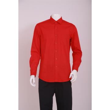 Herenbedrijf Casual shirt met lange mouwen rood