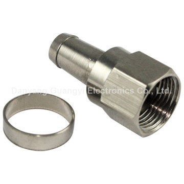 Copper or Zinc Crimp Male F Connector