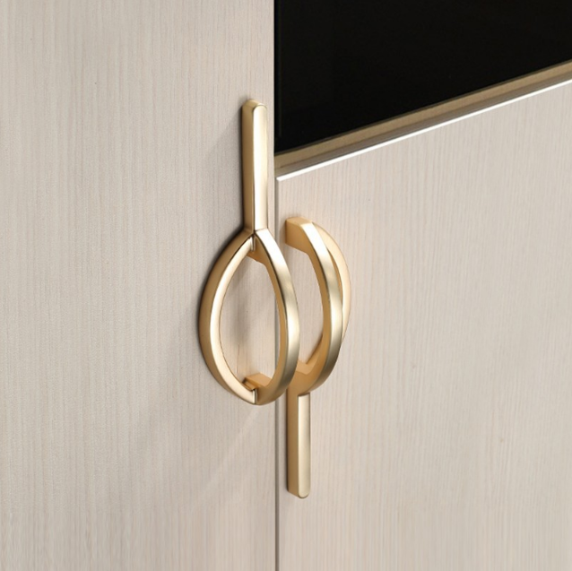 brushed gold wardrobe handles