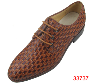 weaved calfskin leather men shoes