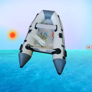 230cm inflatable PVC boat with aluminum floor for fishing, sports, rescue use