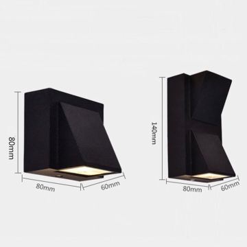 5W 12W Modern Simple Waterproof Wall Lamp for Courtyards, Balconies, and Gardens